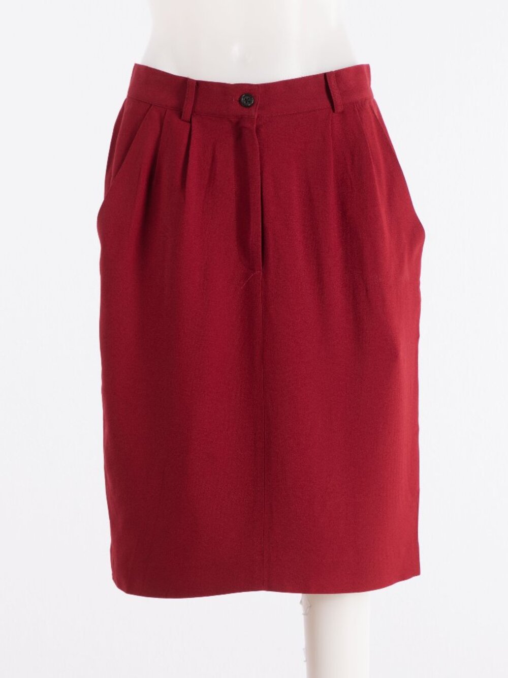 DKNY Donna Karan New York Red Wool Blend Pencil Skirt Size 6